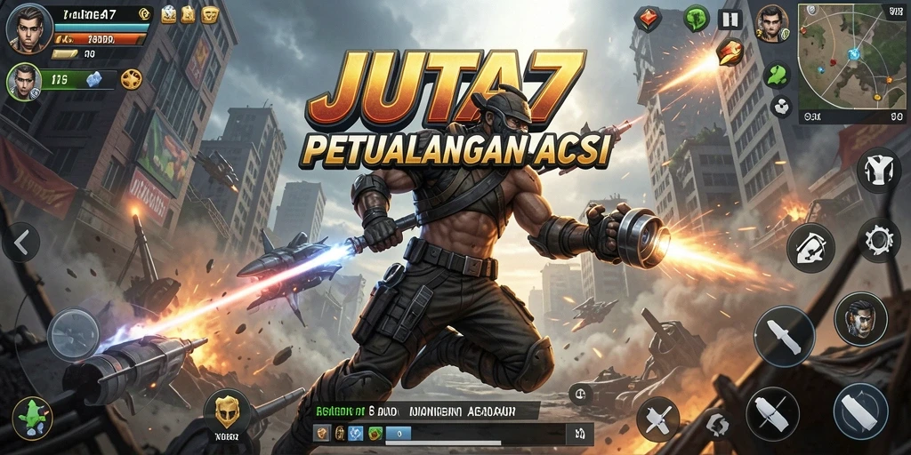 Tangkapan layar gameplay JUTA7 yang menampilkan aksi mendebarkan.