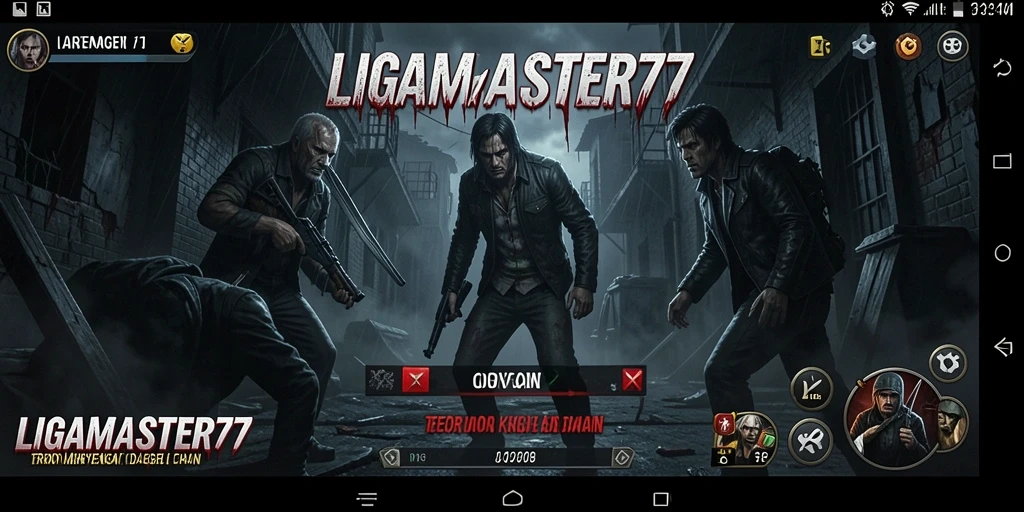 Tangkapan layar gameplay LIGAMASTER77 yang menciptakan suasana horror.