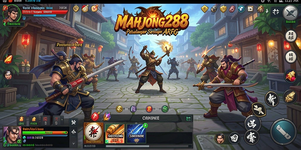 Tangkapan layar menampilkan pertempuran seru dalam MAHJONG288.