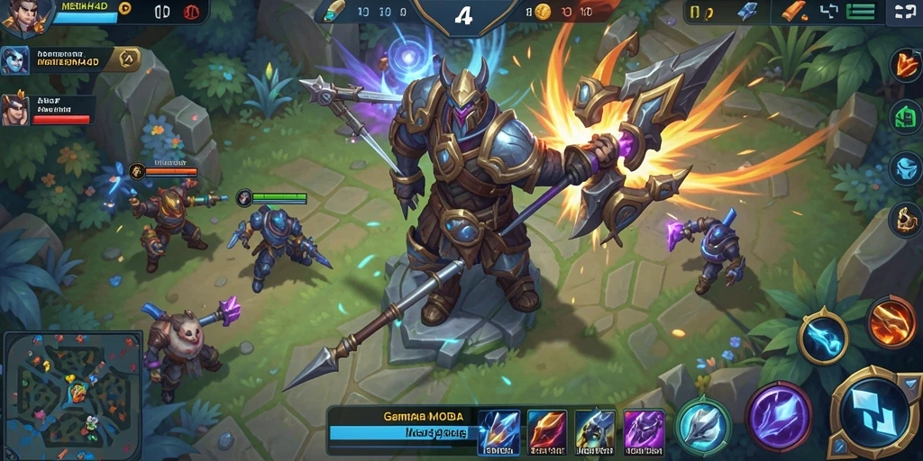 Tampilan gameplay epik dalam MERIAH4D dengan pertarungan seru antar tim.